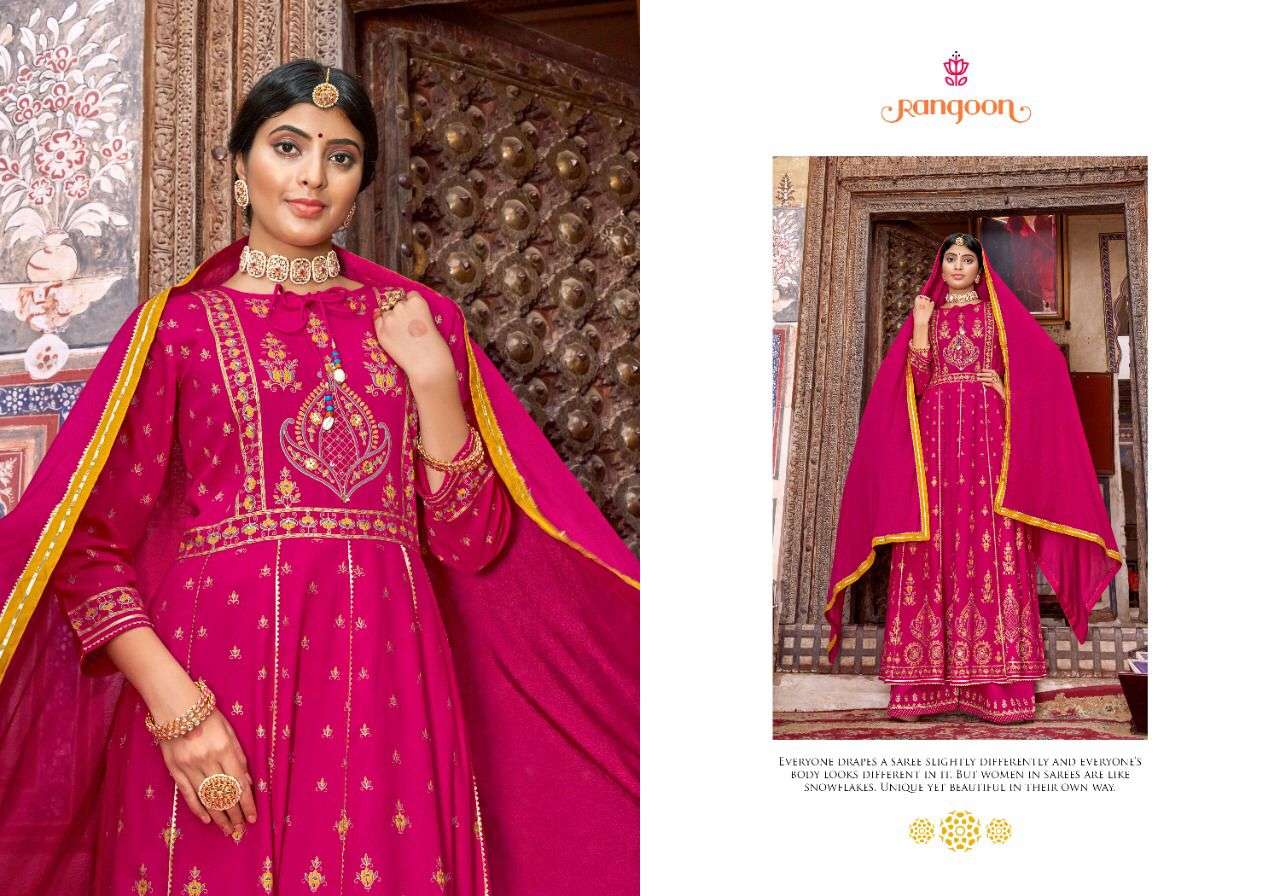 Rangoon- Inspire Vol - 2-fabric- Rayon-khatli-mirror-work-kurti-heavy Rayon-embroidery-work-lace-plazzo-pant- Chinon-fourside-border-dupatta-3881-c